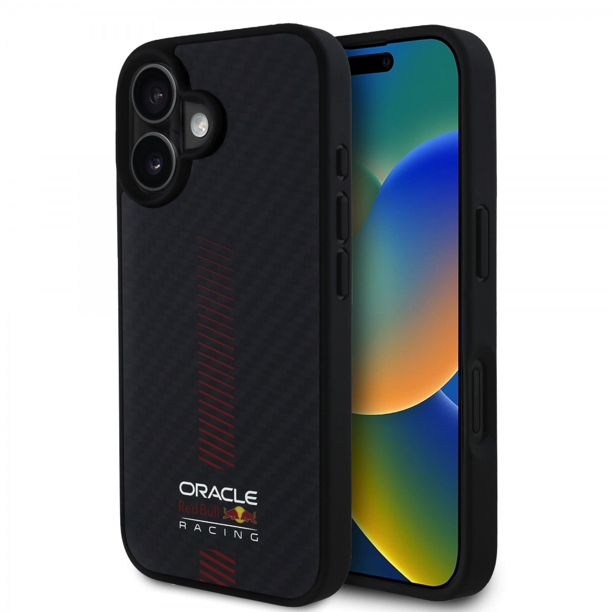 Levně Zadní kryt Red Bull Carbon Powerbar MagSafe pro iPhone 16 Black