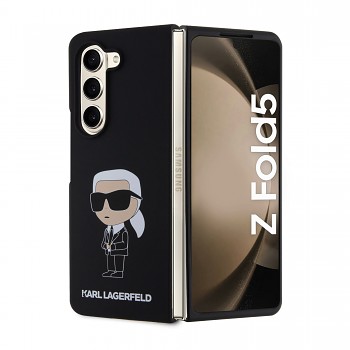 Zadní kryt Karl Lagerfeld Liquid Silicone Ikonik NFT pro Samsung Galaxy Z Fold 5 Black