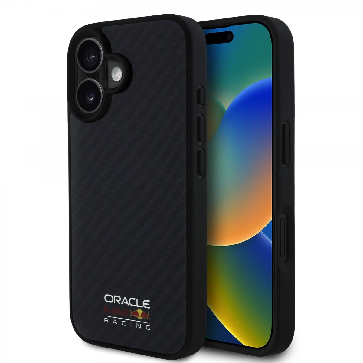 Levně Zadní kryt Red Bull Carbon Shiny Logo MagSafe pro iPhone 16 Black