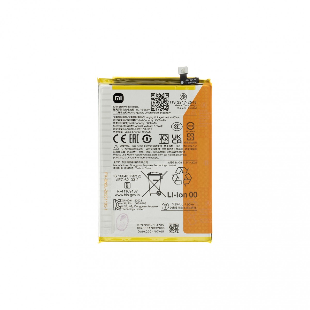 Levně Baterie BN5L Xiaomi Original 5000mAh (Service Pack)