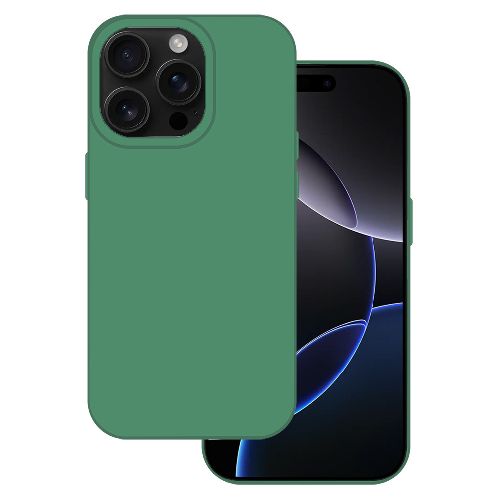 Levně Zadní kryt Tel Protect Silicone Premium pro iPhone 16 dark green