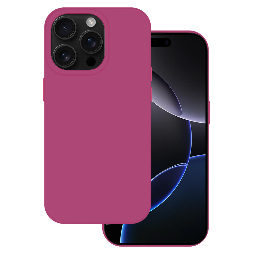 Levně Zadní kryt Tel Protect Silicone Premium pro iPhone 16 Pro Max raspberry