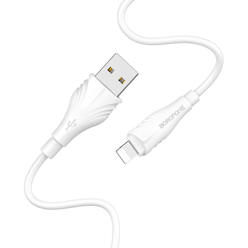 Levně Datový kabel Borofone BX18 Optimal USB-A - Lightning 2A 1m bílý