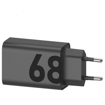 Adaptér MC-682N Motorola USB-C s funkcí rychlonabíjení 68W GaN Black (Service Pack)