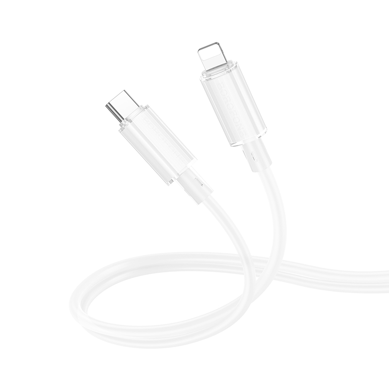 Levně Datový kabel Borofone BX112 Lemon USB-C - Lightning - PD 27W 1m bílý