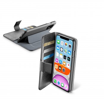Pouzdro typu kniha CellularLine Book Agenda pro Apple iPhone 11, černé