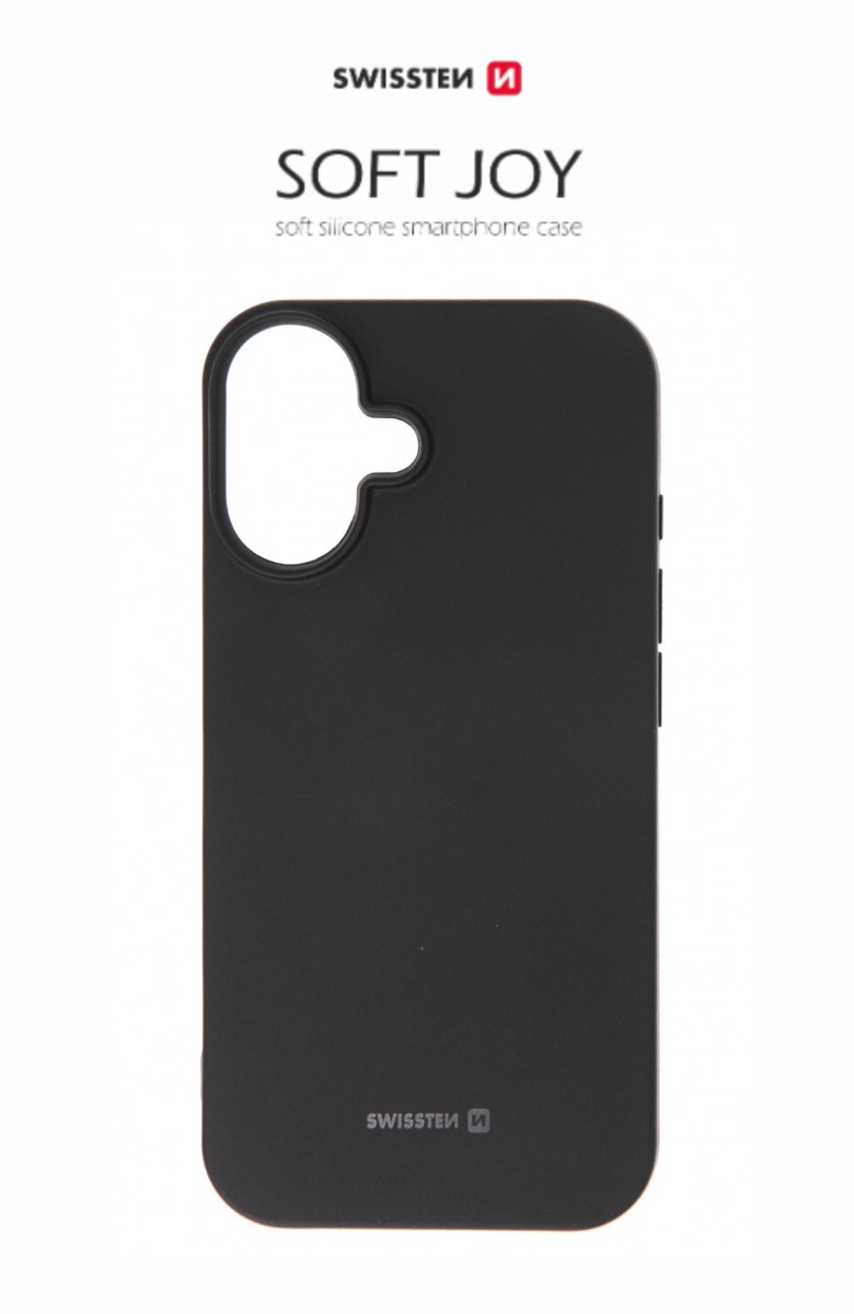 Levně Zadní kryt Swissten Soft Joy pro iPhone 16e černý