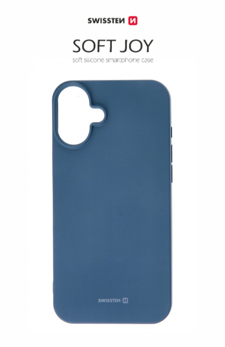 Levně Zadní kryt Swissten Soft Joy pro iPhone 16e modrý