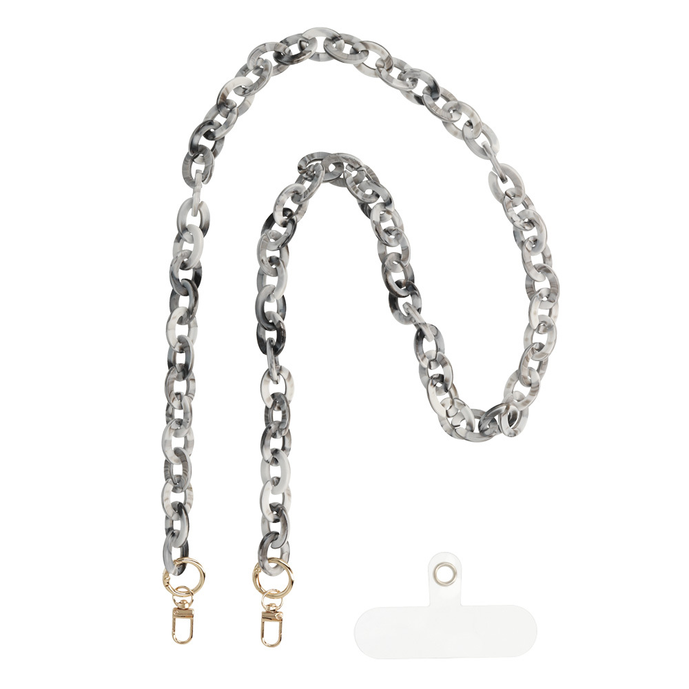 Levně Šňůrka na mobil Chain šedá