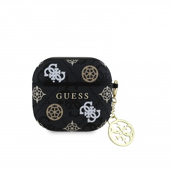 Pouzdro Guess PU 4G Peony Charm pro AirPods 4 Black