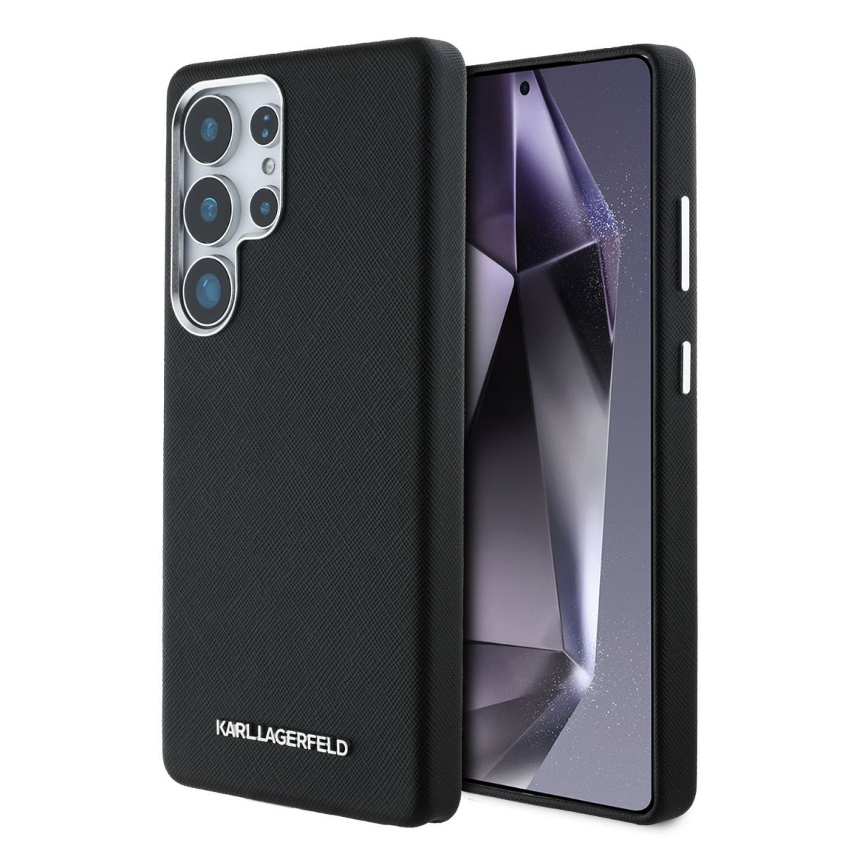 Levně Zadní kryt Karl Lagerfeld PU Saffiano Metal Logo and Frame pro Samsung Galaxy S25 Ultra Black