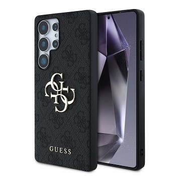 Zadní kryt Guess PU 4G Metal Logo pro Samsung Galaxy S25 Ultra Grey