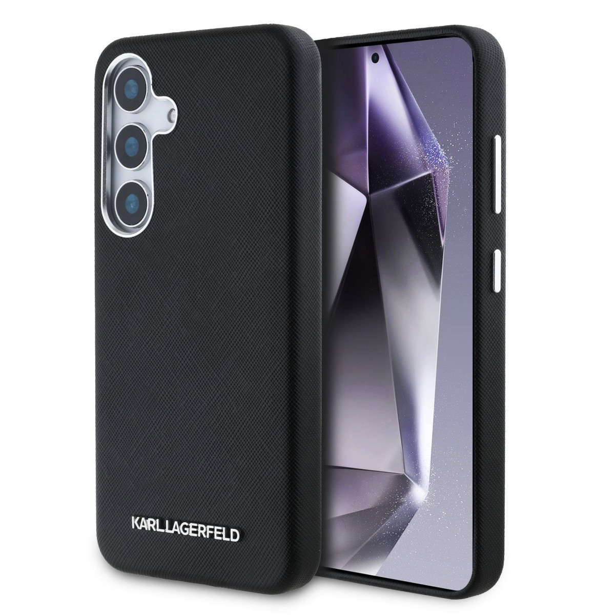 Levně Zadní kryt Karl Lagerfeld PU Saffiano Metal Logo and Frame pro Samsung Galaxy S25+ Black