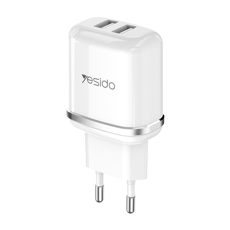 Levně Adaptér Yesido YC26 EU 18W Dual bílý