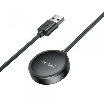 Bezdrátová nabíječka Yesido CA161 USB-A pro chytré hodinky Samsung Watch černá