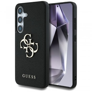 Originální zadní kryt GUESS Grained Big 4G Logo Small Classic Logo do Samsung Galaxy S25 Plus black