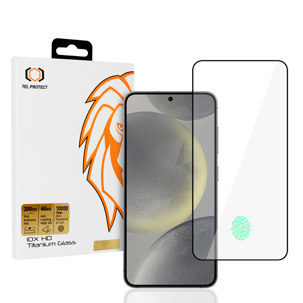 Levně Tvrzené sklo Tel Protect 10X HD Titanium pro Samsung Galaxy S25 (s odemykáním otiskem prstu)