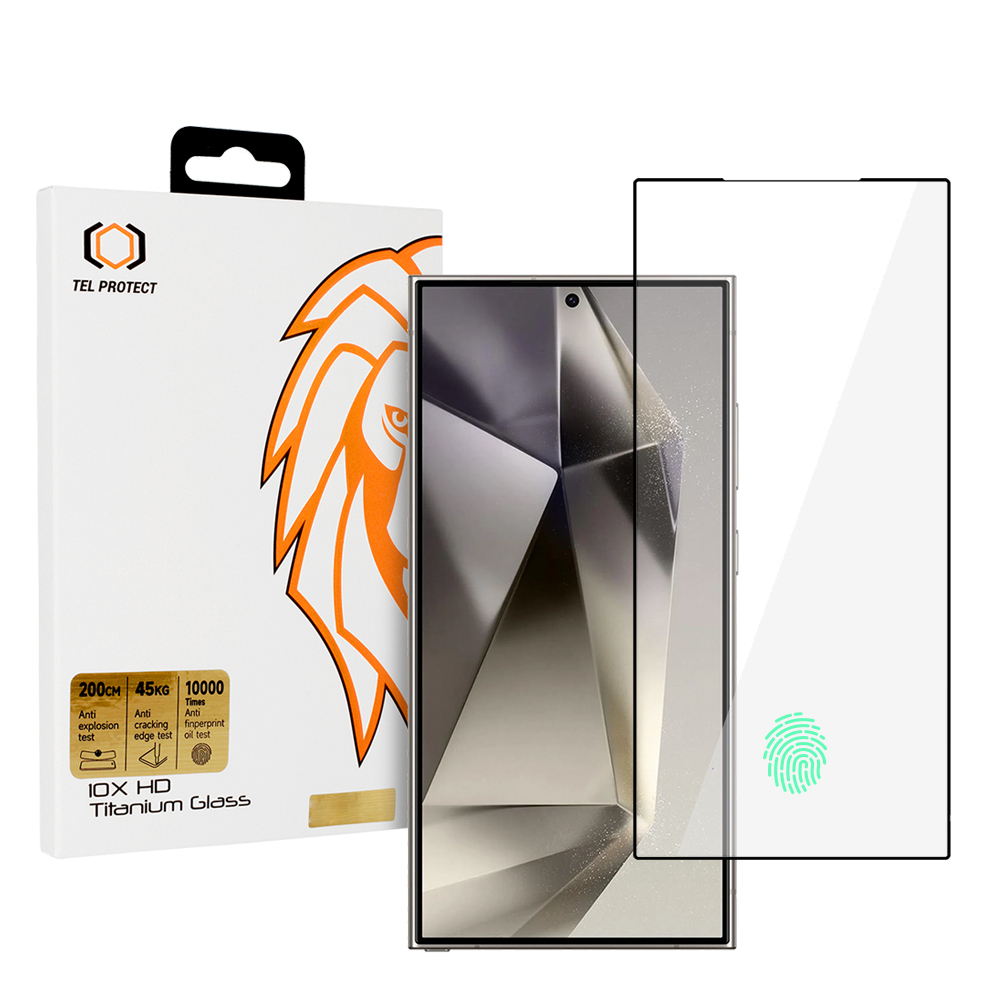 Levně Tvrzené sklo Tel Protect 10X HD Titanium pro Samsung Galaxy S25 Ultra (s odemykáním otiskem prstu)