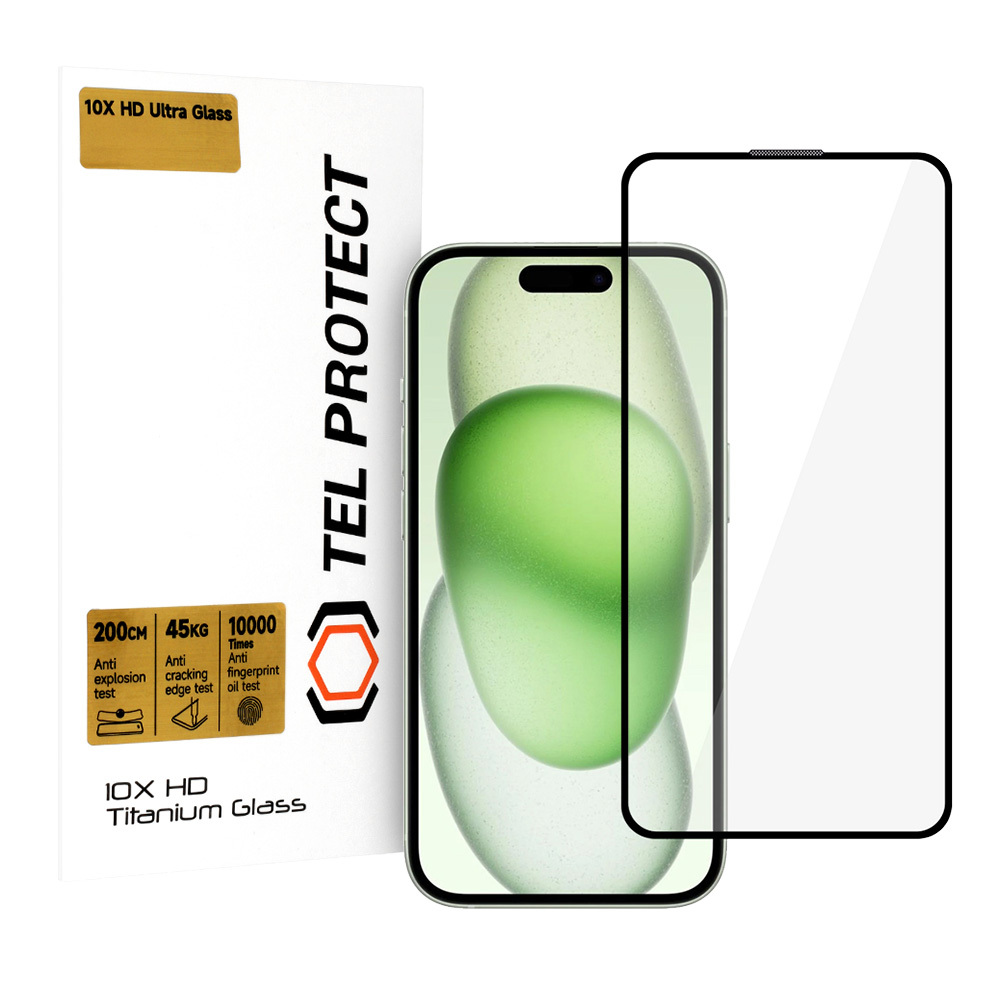 Levně Tvrzené sklo Tel Protect 10X HD Titanium pro iPhone 15