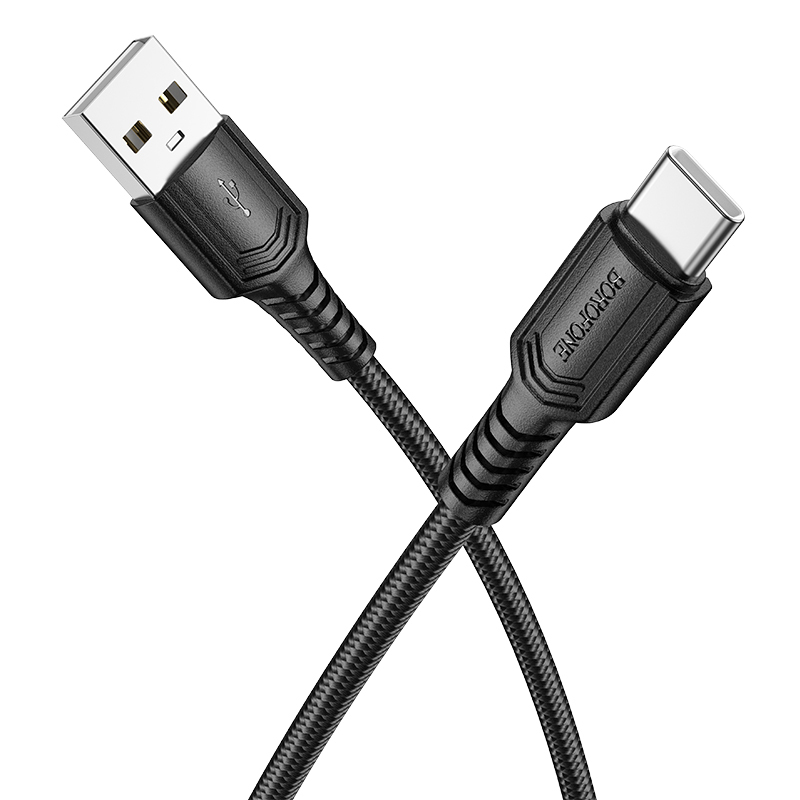 Levně Datový kabel Borofone BX116 Certain USB-A - USB-C 3A 1m černý