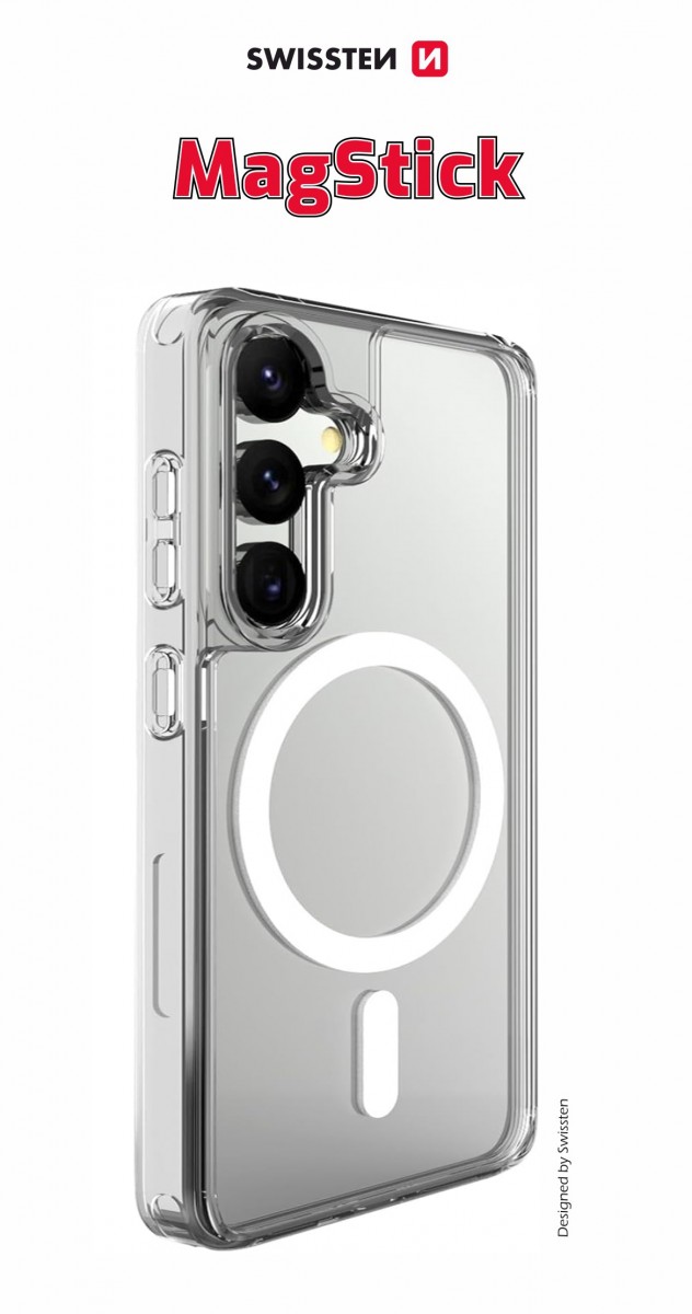Levně Zadní kryt Swissten Clear Jelly Magstick pro Samsung S24 FE průhledný
