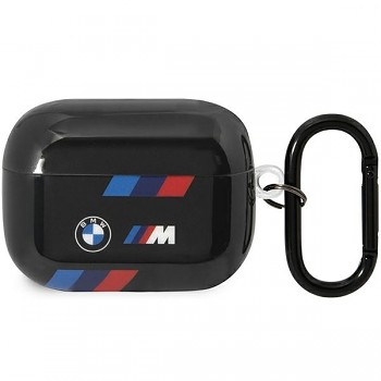 Originální pouzdro BMW Tricolor Stripes BMAP222SOTK pro AirPods Pro 2 Black