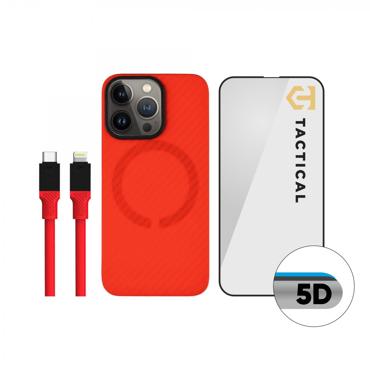 Levně Tactical Red Limited Edition Combo pro Apple iPhone 13 Pro