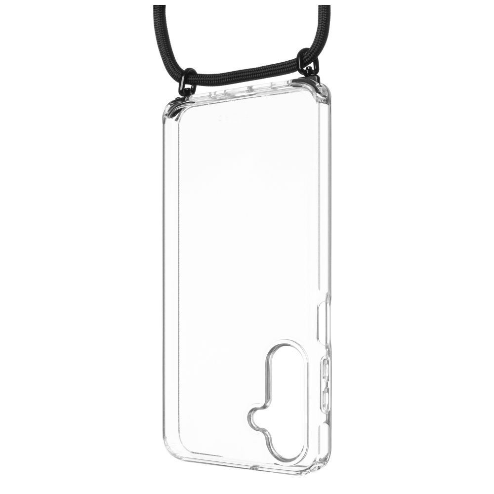 Levně Zadní kryt FIXED Pure Neck s odnímatelnou černou šňůrkou na krk pro Samsung Galaxy A16 4G/5G