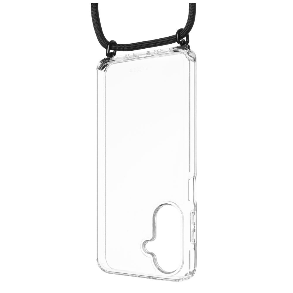 Levně Zadní kryt FIXED Pure Neck s odnímatelnou černou šňůrkou na krk pro Samsung Galaxy A26 5G
