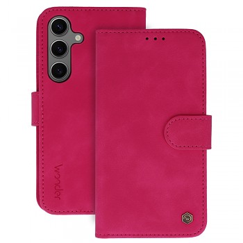 Knížkové pouzdro Wonder Fancy pro Xiaomi Redmi Note 14 Pro 5G fuchsiové