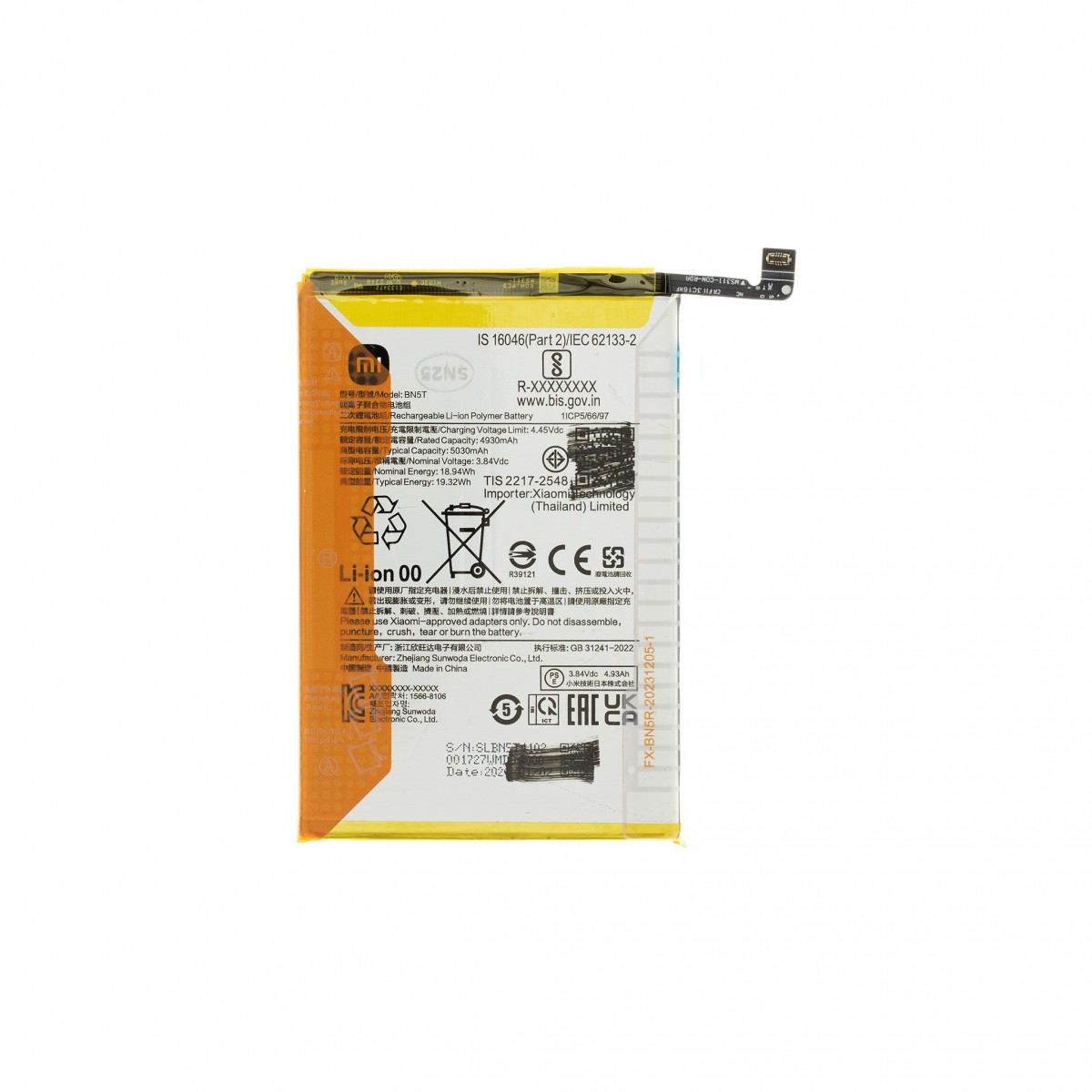 Levně Baterie BN5T Xiaomi Original 5030mAh (Service Pack)