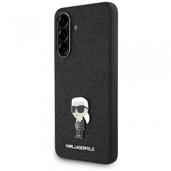 Zadní kryt KARL LAGERFELD Fixed Glitter Ikonik Logo Metal Pin for Samsung Galaxy A56 black