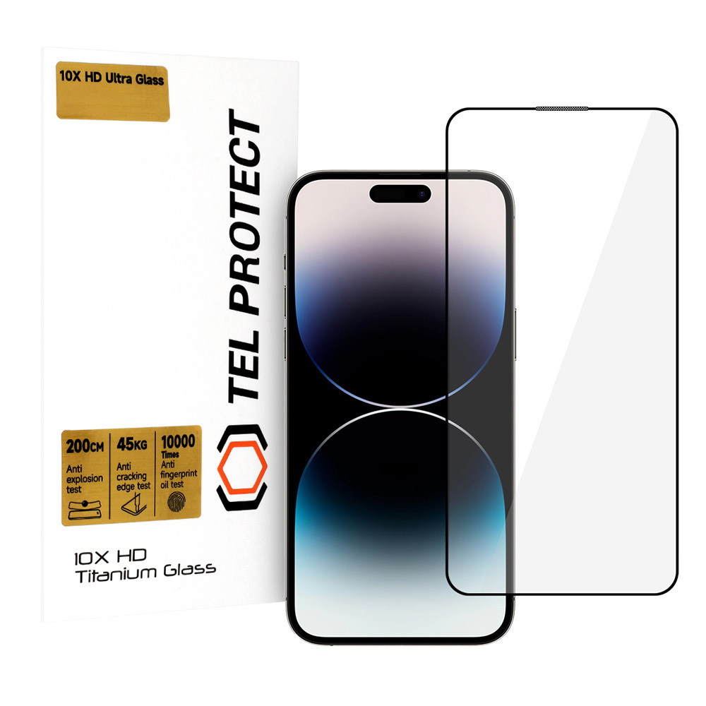 Levně Tvrzené sklo Tel Protect 10X HD Titanium pro iPhone 14 Pro