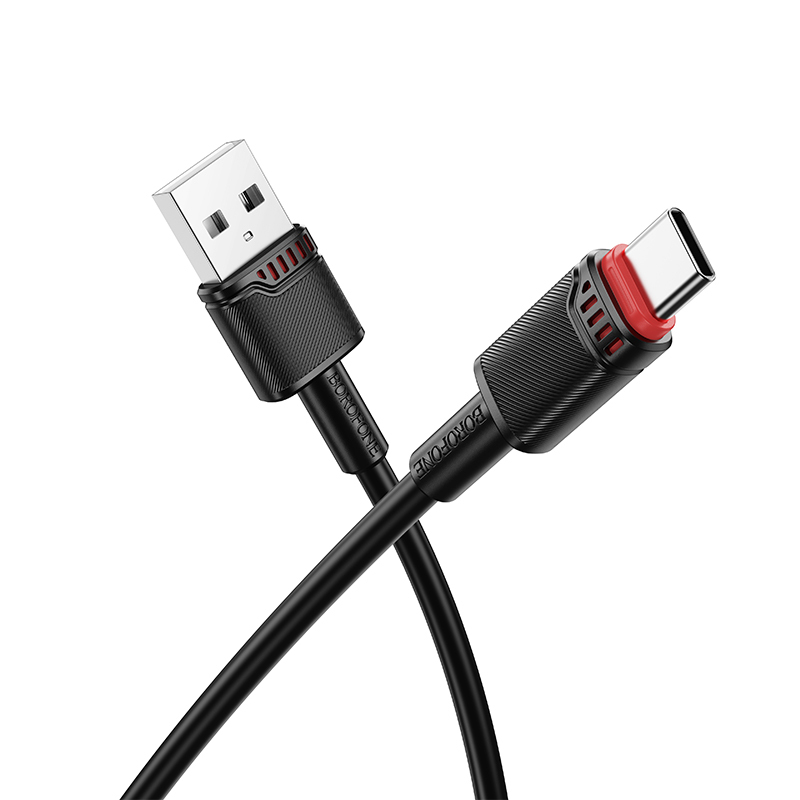 Levně Datový kabel Borofone BX110 Beneficio USB-A na USB-C 2,4A 1m černý