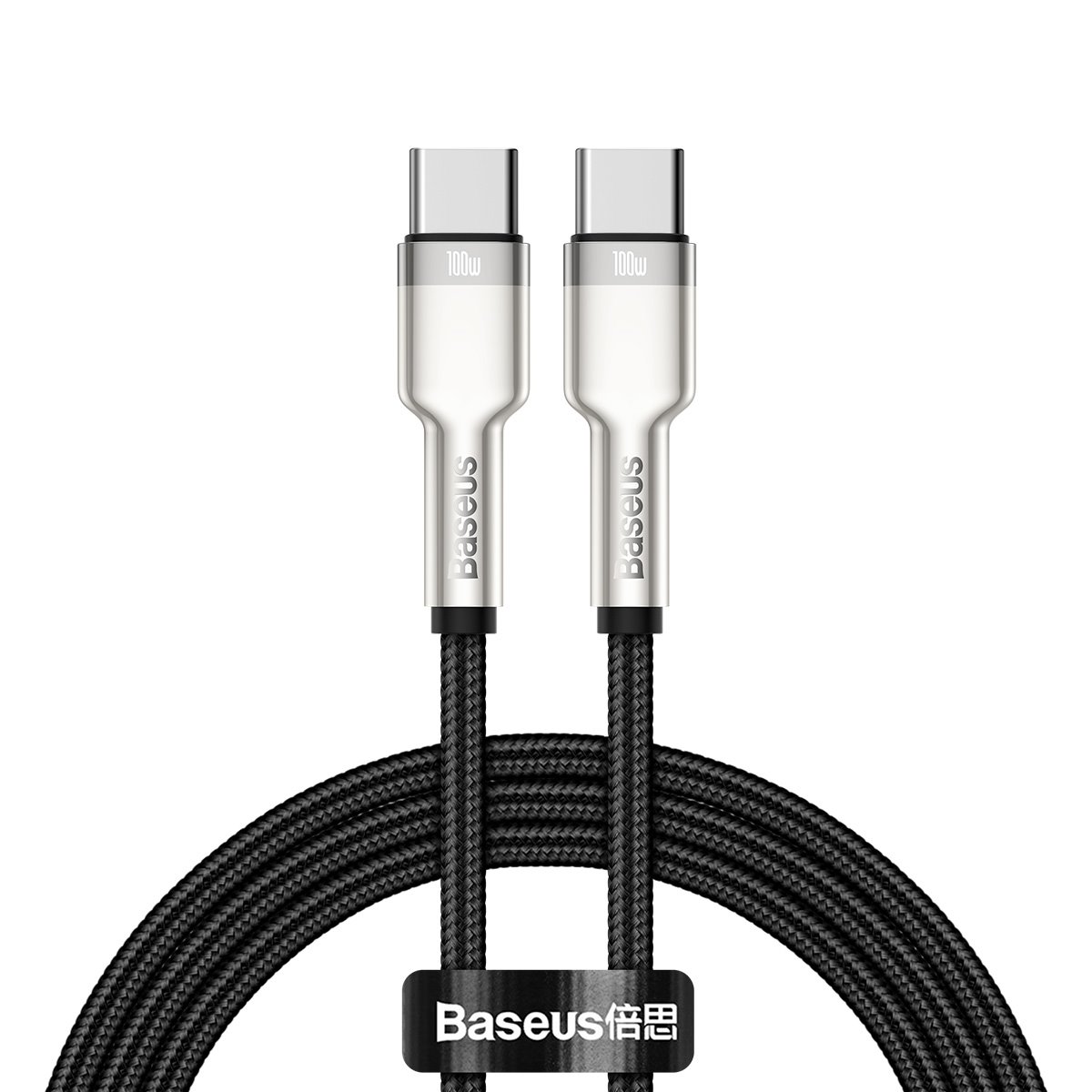 Levně Datový kabel Baseus Cafule Metal Series USB-C - USB-C 100W 1m Black