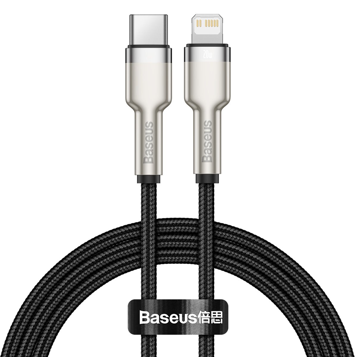 Levně Datový kabel Baseus Cafule Metal Series USB-C - Lightning 20W 1m Black