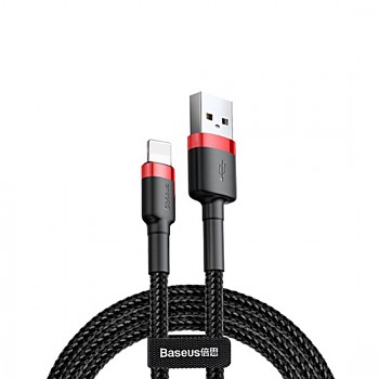 Datový kabel Baseus Cafule USB-A - Lightning 2,4A 1 m (CALKLF-B19) black-red