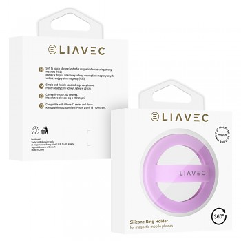 Prsten na mobil Liavec Magsafe light purple