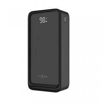 Powerbanka FIXED Zen2 30 s LCD displejem a výstupem PD 20W, 30 000 mAh, černá
