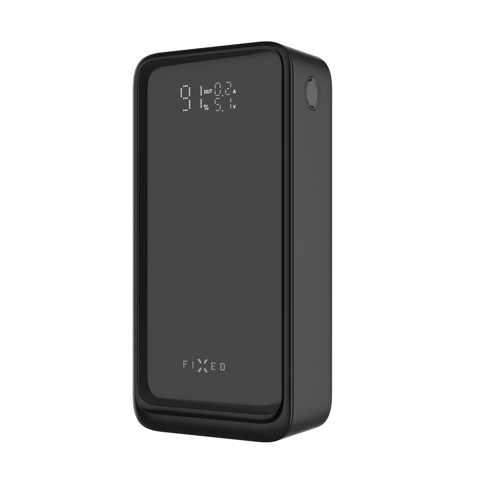 Levně Powerbanka FIXED Zen2 30 Plus s LCD displejem a výstupem PD 65W, 30 000 mAh, černá