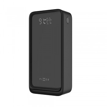 Powerbanka FIXED Zen2 30 Plus s LCD displejem a výstupem PD 65W, 30 000 mAh, černá