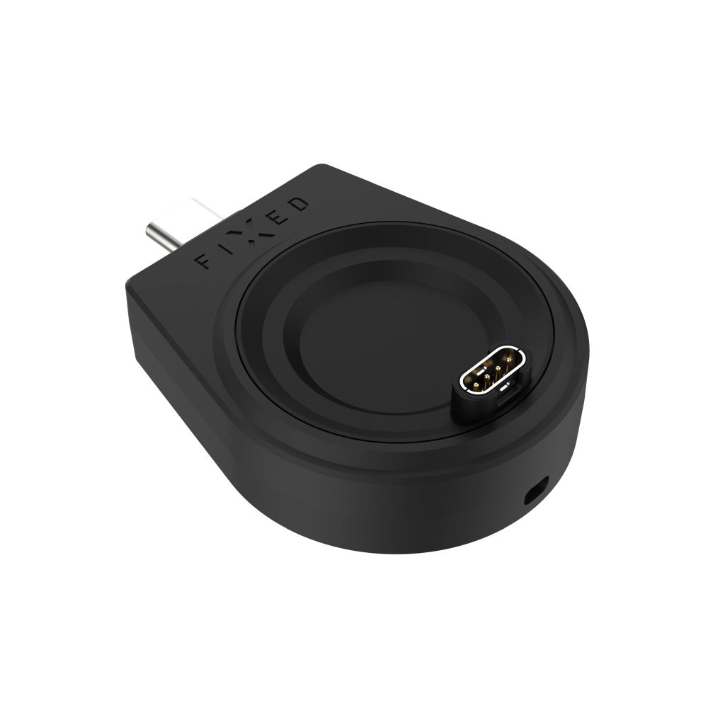 Levně Nabíjecí USB-C adaptér FIXED pro smartwatch Garmin Fenix 5/6/7/7X/8, Epix, Venu 2/3/3S, Vívoactive 3/4/5, černý