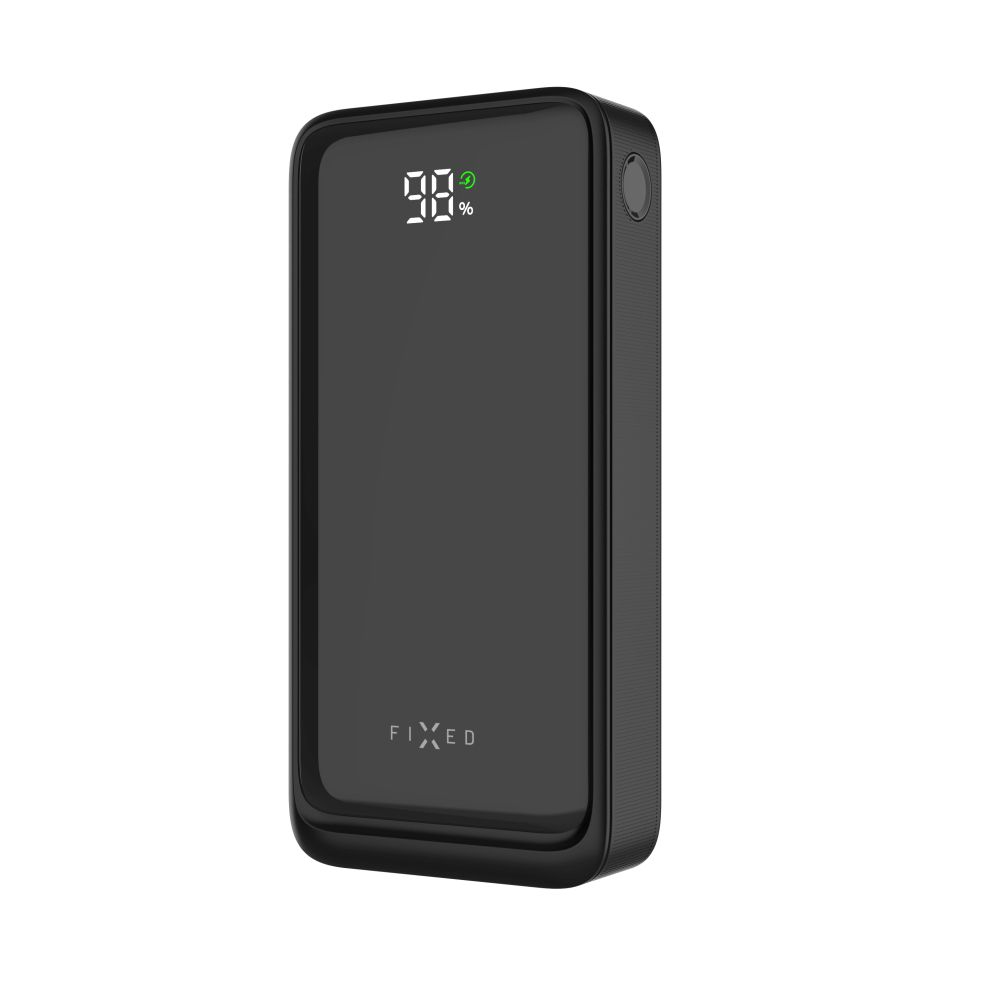 Levně Powerbanka FIXED Zen2 20 s LCD displejem a výstupem PD 20W, 20 000 mAh, černá