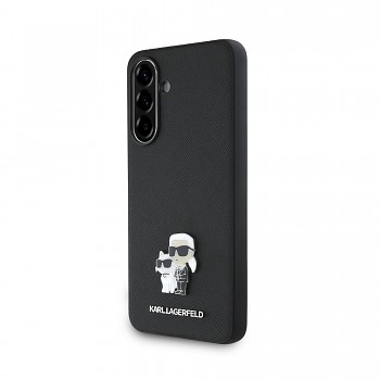 Karl Lagerfeld PU Saffiano Metal Karl and Choupette Zadní Kryt pro Samsung Galaxy A56 Black