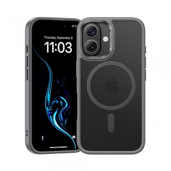 Zadní kryt Benks Magnetic Mist Metal Frame pro iPhone 16 grey
