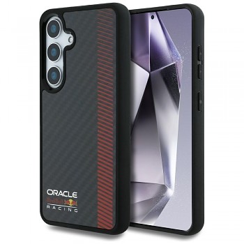 Zadní kryt Original RED BULL Real Carbon Fiber Powerbar MagSafe pro Samsung Galaxy S25 black