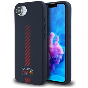 Zadní kryt Original RED BULL Silicone w/ Powerbar MagSafe pro iPhone 16e navy