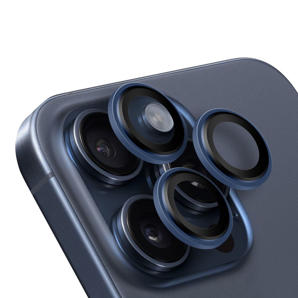 Levně Ochrana čoček OBAL:ME pro Apple iPhone 15 Pro-15 Pro Max Blue Titanium