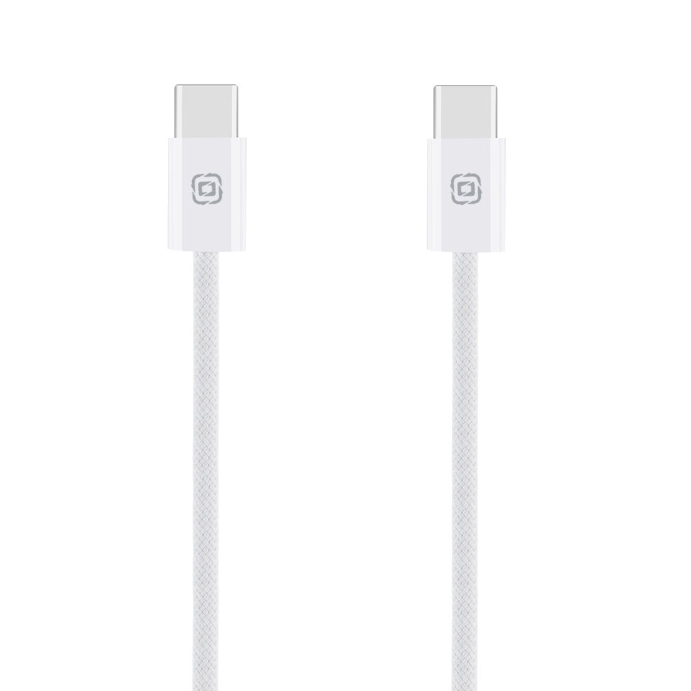 Levně Pletený kabel OBAL:ME Super Fast USB-C-USB-C 60W 1m White
