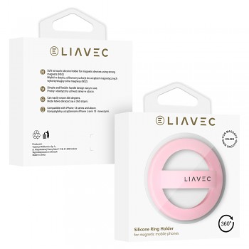Prsten na mobil Liavec Magsafe light pink